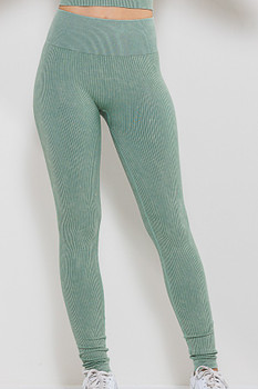 The Perfect Ribbed Leggings in Sage