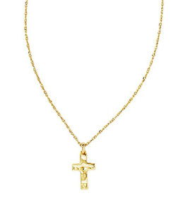 Kendra Scott Cross Pendant Necklace in 14k Gold Pated