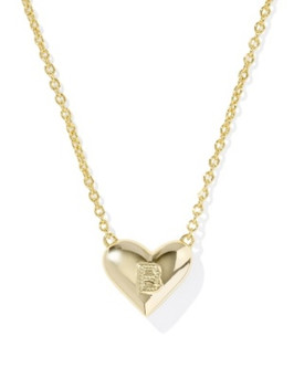 Kendra Scott Heart Letter Short Pendant Necklace Letter B