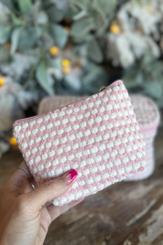 Blush Pink and Cream Coin Purse
