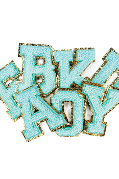 Mint Letter Patch - BUY 1 GET 1 FREE

Iron on Patch made to work with home irons or industrial heat presses.  We heat press our patches on items for best results.  This service is provided in store at Ginny Marie's in Macon Georgia