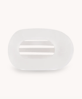 Coconut White Medium Flat Round Hair Clip