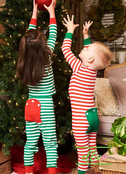 Monogrammed Kiddo Pajamas | Green Stripe Monogrammed Kiddo Pajamas | Green Stripe