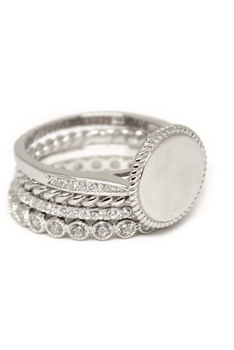 Monogrammed Sterling Silver Stackable Rings Monogrammed Sterling Silver Stackable Rings