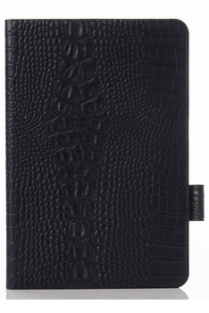 Black Faux Crocodile iPad Case