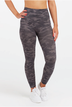 Spanx Seamless Mini Leopard Print Leggings Small‎