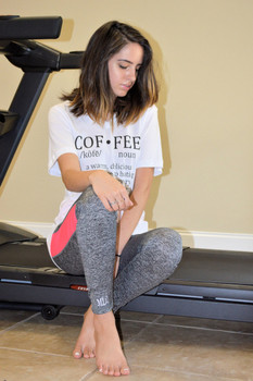 Monogrammed Yoga Pants in Hot Pink