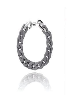 Vintage Havana Victoria Gray Silver Chain Link Bracelet