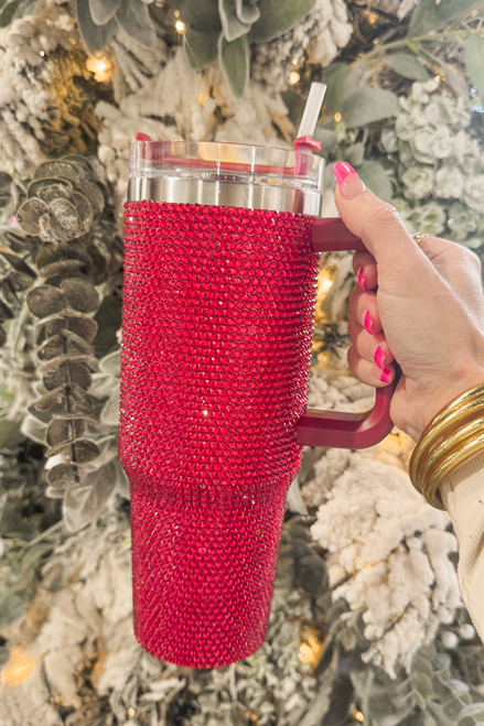 Red Rhinestone Tumbler with Straw- Keeps your coffee hot and your water cold!

Rhinestone 40 Ounce Tumbler

Rhinestone 40 ounce Tumbler (Stanley Cup Style)