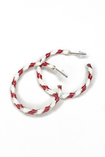 Candy Cane Hoop Earrings