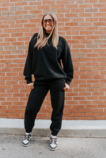 Black Cuffed Joggers