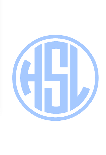 Monogram Decal with Circle Frame