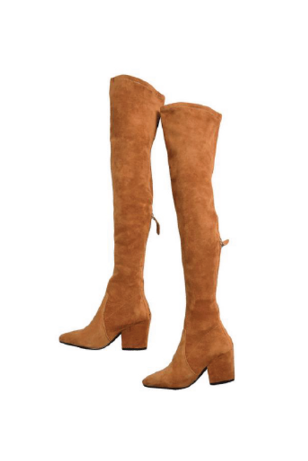 camel over the knee boots