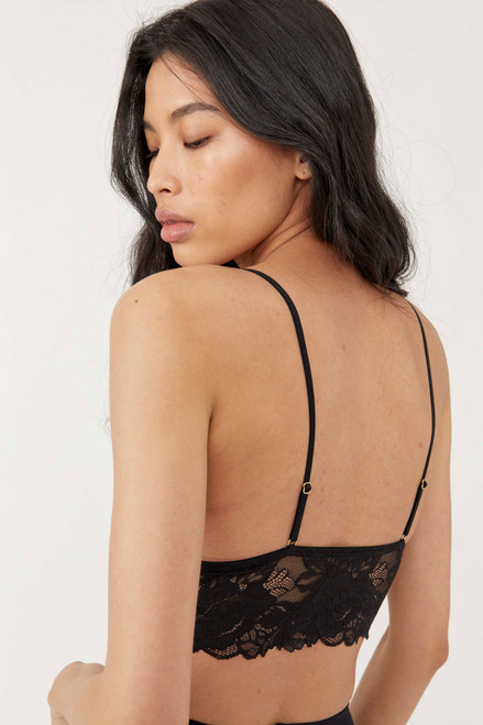 Free People Everyday Lace Longline In Black