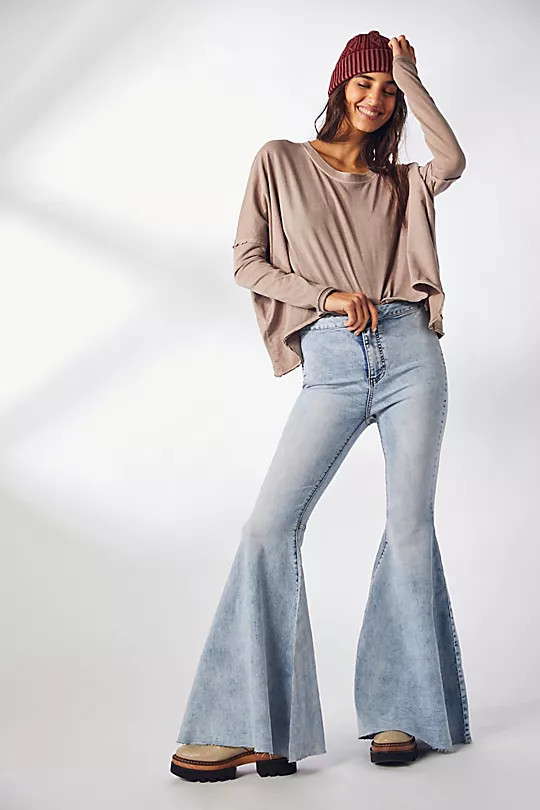 Free People Just Float On Flare Jeans - 41604273