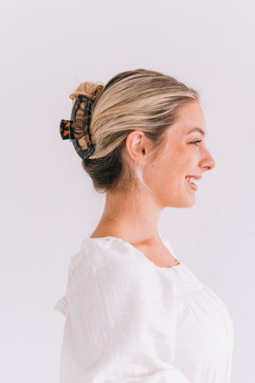 Teleties Open Tortoise Large Hair Clip