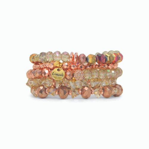 Neutral Bracelet Stack Set of 5 Bracelets | Bella Lucca Boutique