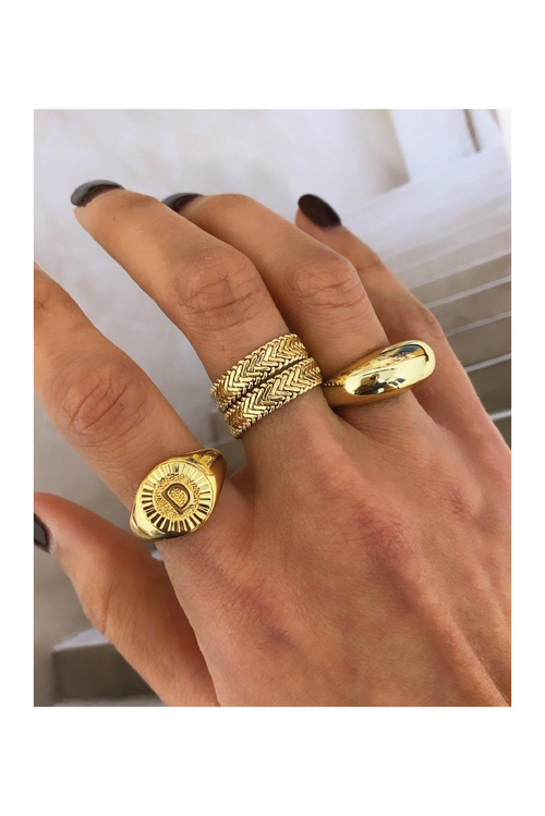 Bracha Initial Medallion Ring Ginny Marie's