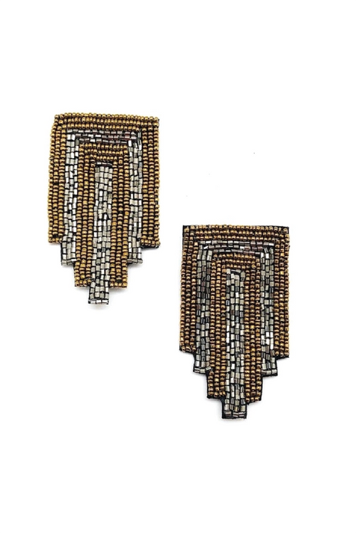 Allie Beads Bronze & Gunmetal Drop Earrings