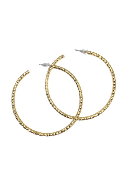 Allie Beads Luna Hoop Earrings Gold