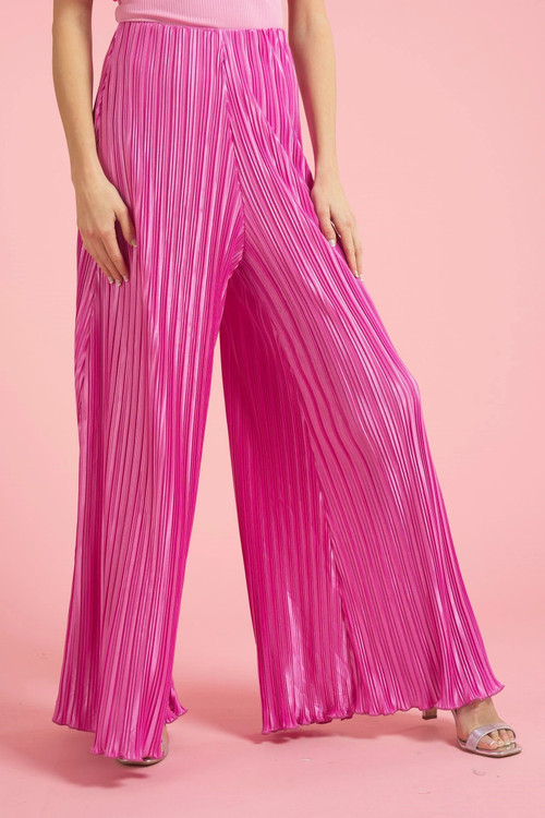 Quarter To Five Pink Silk Pants