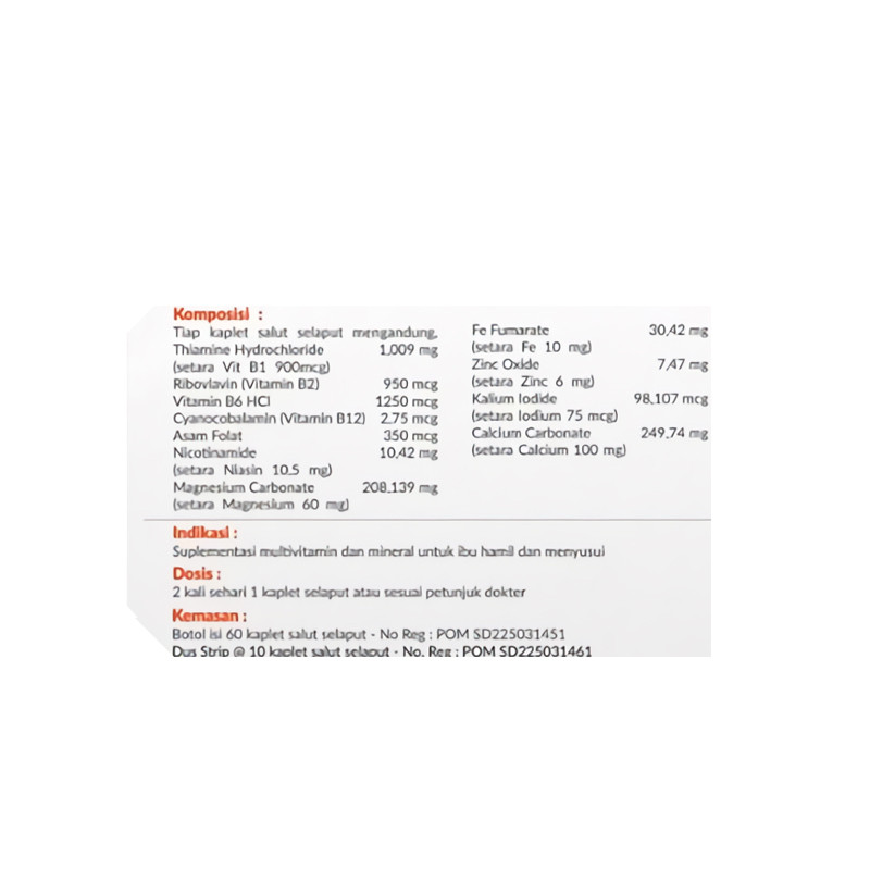 Erela Caviplex Mom 100 Kaplet Suplemen Multivitamin dan Mineral - 2 Box