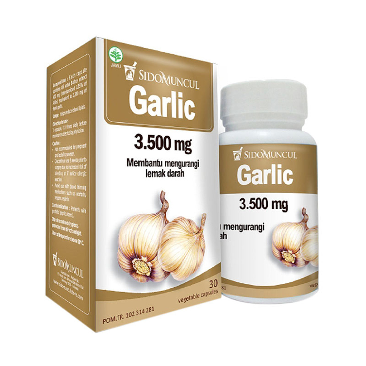  Sido Muncul Garlic 30 Kapsul Obat Kolesterol dan Darah Tinggi