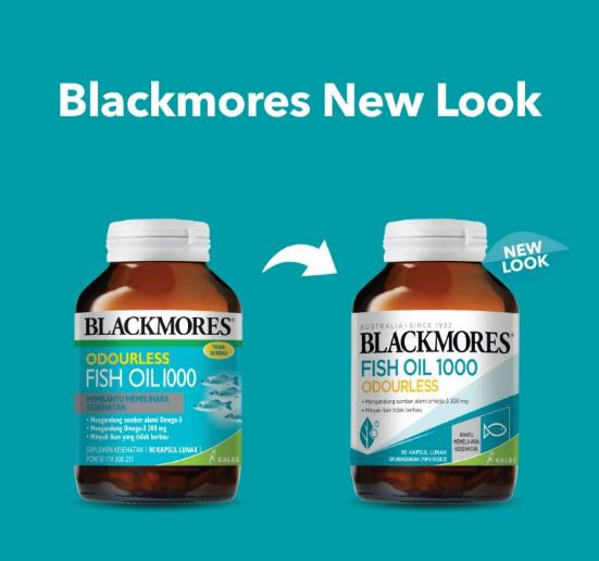 Blackmores Odourless Fish Oil 1000 90 Kapsul Lunak Omega