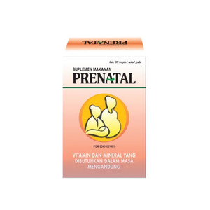 Erlimpex Prenatal 30 Kaplet Suplemen Vitamin Kesehatan Ibu Hamil