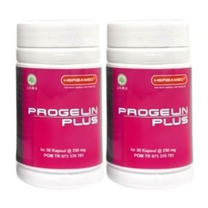 Herbamed Progelin Plus 30 Kapsul Obat Asam Urat, Sakit Pinggang, dan Nyeri Sendi - 2 Botol