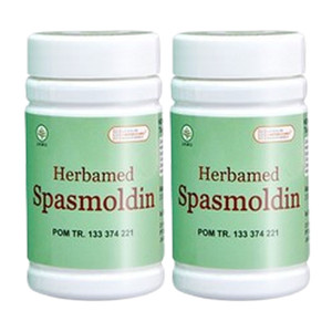 Herbamed Spasmoldin 50 Kapsul Obat Diare Radang Usus Radang Pencernaan - 2 Botol