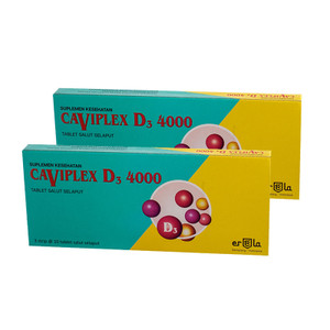 Erela Caviplex D3 4000 IU Suplemen Kesehatan Tulang, Gigi, dan Daya Tahan Tubuh