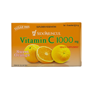 Sido Muncul Vitamin C Sweet Orange 1000 mg 6 Sachet Antioksidan Daya Tahan Tubuh