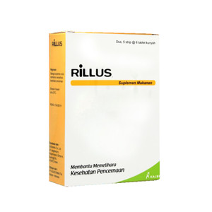 Rillus 30 Tablet Kunyah Probiotik Prebiotik Suplemen Pencernaan