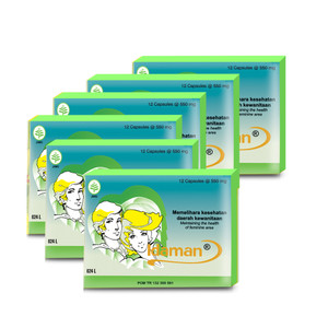 Borobudur Herbal Idaman 12 Kapsul Obat Kesehatan Organ Daerah Kewanitaan - 6 Box
