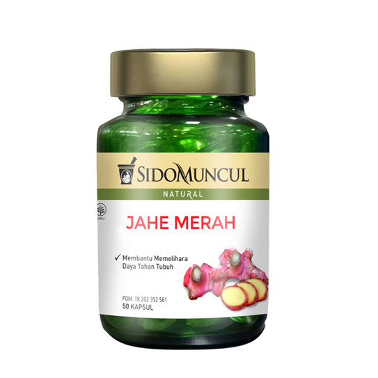 Sido Muncul Natural Jahe Merah 50 Kapsul Lunak Memelihara Daya Tahan Tubuh