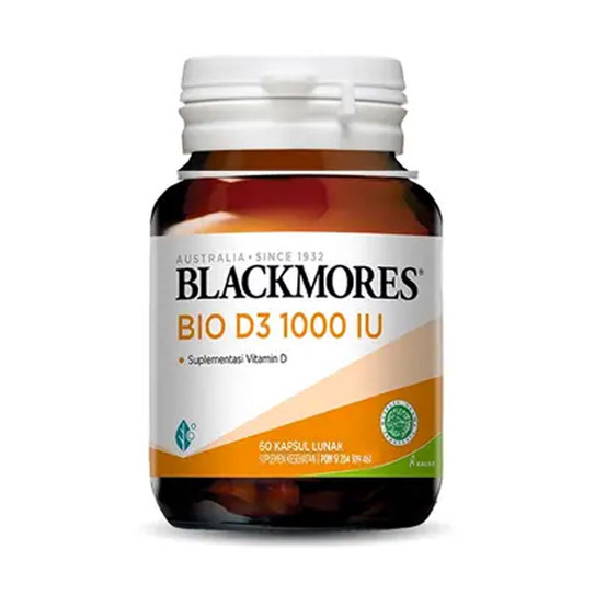 Blackmores Vitamin D3 1000 IU 60 Kapsul Suplemen Tulang dan sendi