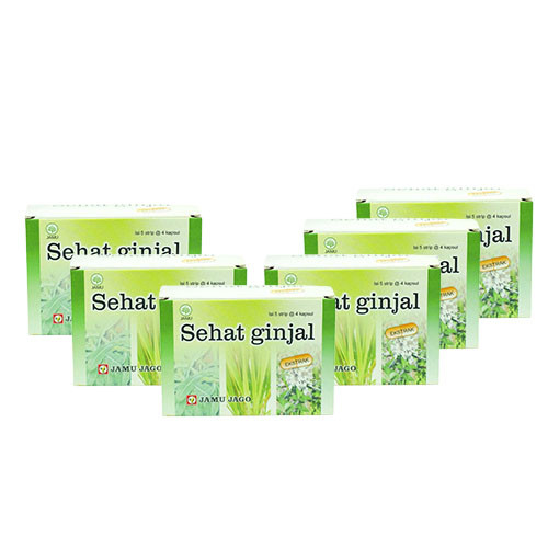 Jamu Jago Sehat Ginjal 20 Kapsul Obat Batu Ginjal - 6 Box