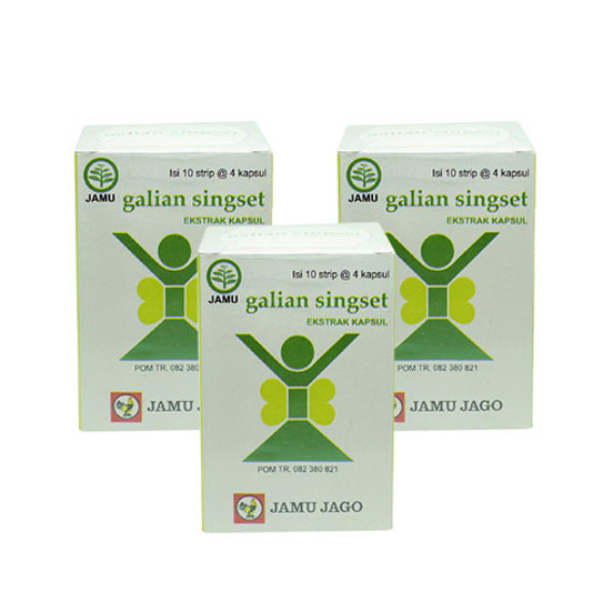 Jamu Jago Galian Singset 40 Kapsul Obat Pelangsing dan Diet - 3 Box