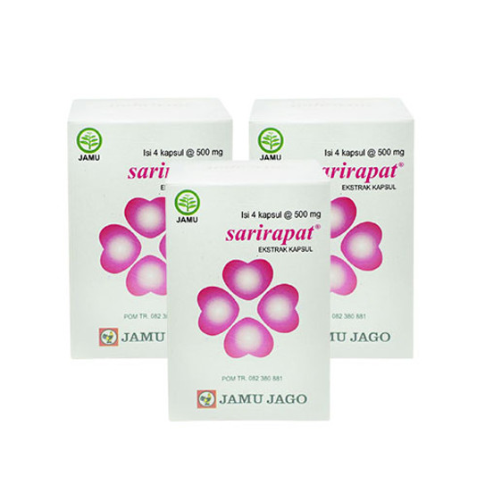 Jamu Jago Sarirapat 40 Kapsul Memelihara Kesehatan Kewanitaan dan Mengatasi Keputihan - 3 Box Jamu Jago Sarirapat 40 Kapsul Memelihara Kesehatan Kewanitaan dan Mengatasi Keputihan - 3 Box