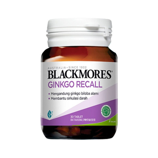 Blackmores Ginkgo Recall 30 Tablet Suplemen Meningkatkan Daya Ingat dan Konsentrasi
