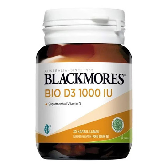 Blackmores Bio D3 1000 IU 30 Kapsul Suplemen Tulang dan sendi