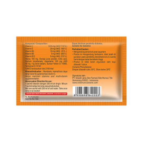 Sido Muncul Vitamin C Sweet Orange 1000 Mg 6 Sachet