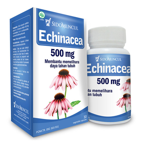 Sido Muncul Echinacea 30 Kapsul Antivirus Antioksidan Obat Radang Tenggorokan