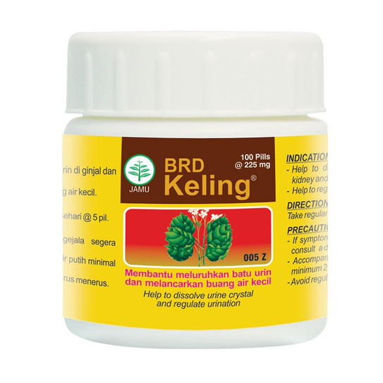 Borobudur Herbal Keling 100 Pil Obat Batu Ginjal dan Sakit Pinggang
