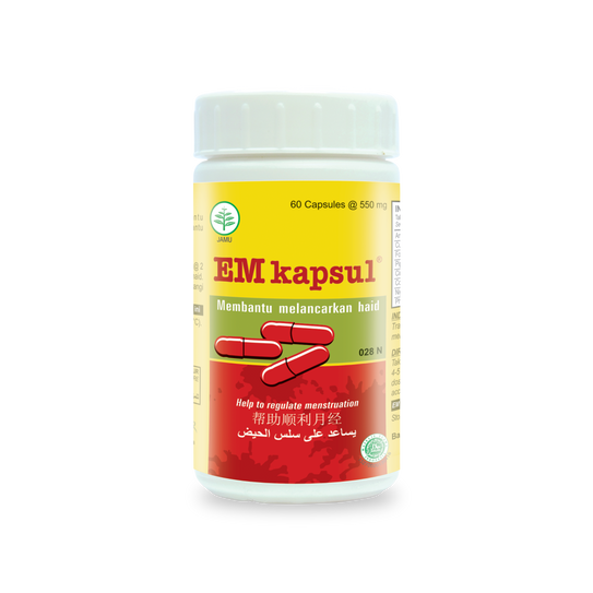 Borobudur Herbal EM 60 Kapsul Membantu Melancarkan Haid