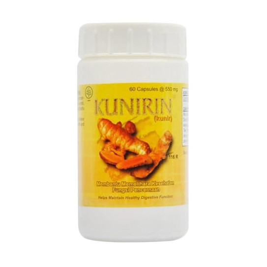 Borobudur Herbal Kunirin 60 Kapsul Antivirus Antioksidan dan Obat Asam Lambung