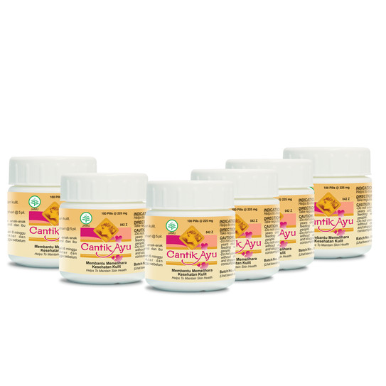 Borobudur Herbal Cantik Ayu 100 Pil Memelihara Kesehatan Kulit - 6 Botol