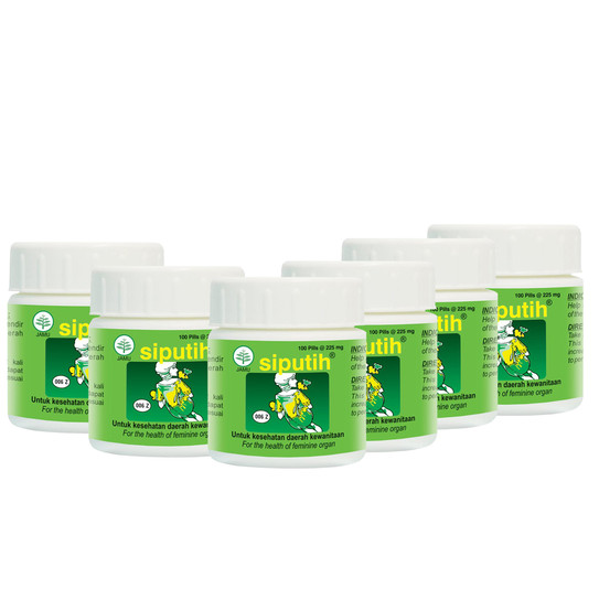 Borobudur Herbal Siputih 100 Pil Obat Keputihan - 6 Botol