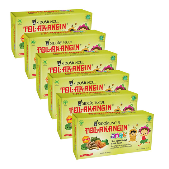 Sido Muncul Tolak Angin Cair Anak 5 Sachet Obat Masuk Angin dan Demam - 6 Box